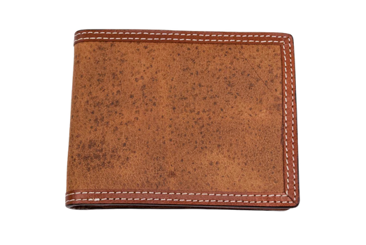 Cowboy Chrome Tumbled Grain w/Frame Detail Bifold