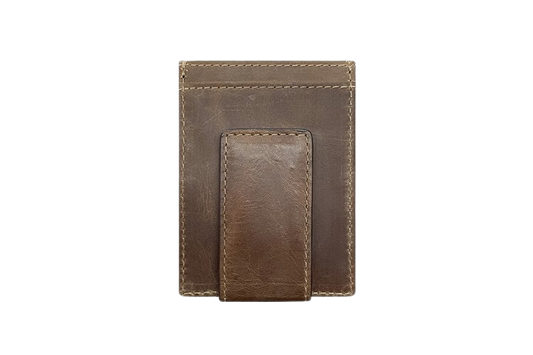 Wrangler Men's Leather Magnetic Money Clip