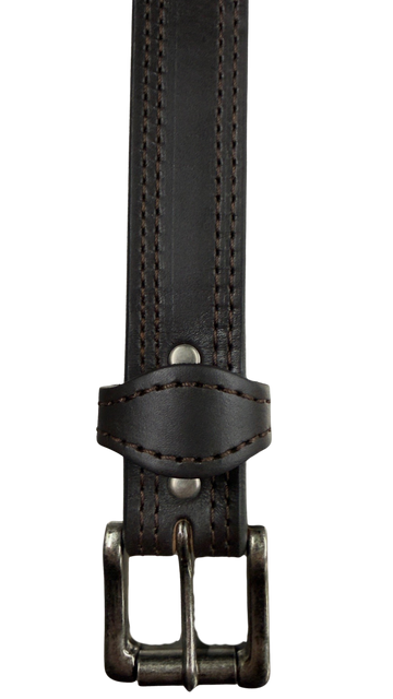 Heritage Men's The Texan Dark Brown Double Stitched Work Belt