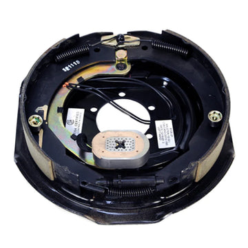 Trailer Parts Pro Manual Adjust 12" x 2" Electric Drum Trailer Brake, Left Side, 5-Bolt Mount, Black Painted Finish, Boxed