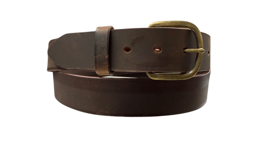 Becca Men's 1-1/2" Crazy Horse Casual Dark Brown Belt
