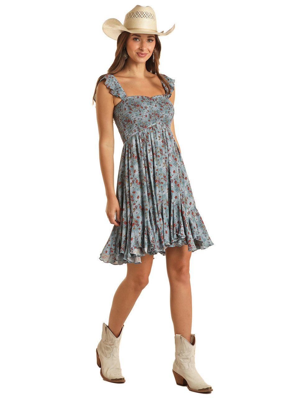 Rock & Roll Women's Floral Print Sleeveless Dress