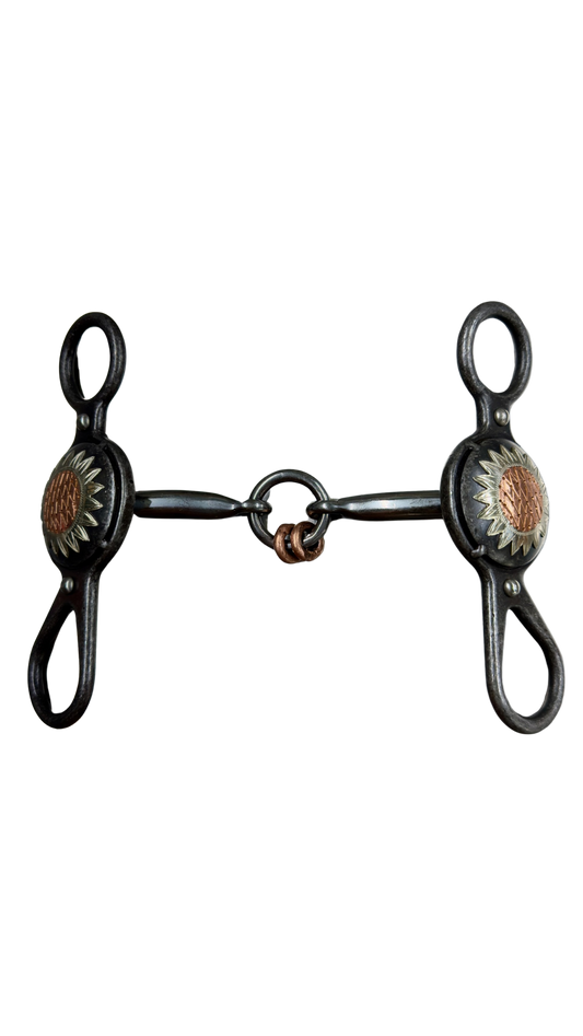 Copper Flower Argentine Smooth Lifesaver Snaffle Bit