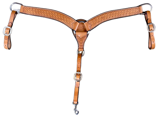 R Bar B 2" Breast Collar, Barbwire Link