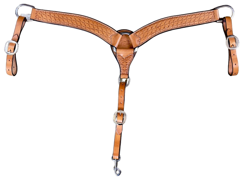 R Bar B 2" Breast Collar, Barbwire Link