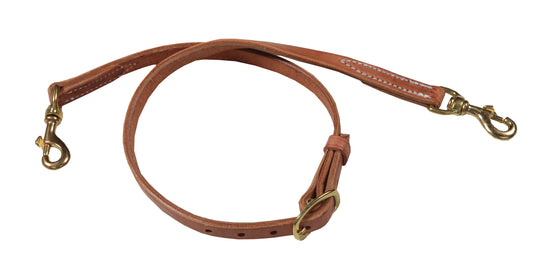 Berlin Custom Leather Tie Down with Snaps on Both Ends-3/4"x40"