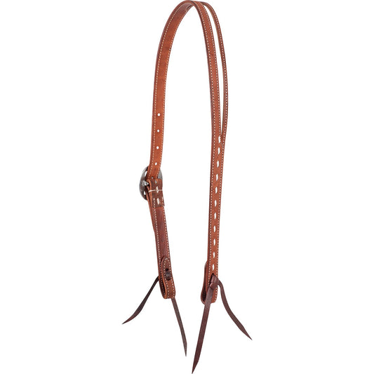 Martin Saddlery Chestnut Roughout Buckstitch Stamp 1" Split Ear Headstall