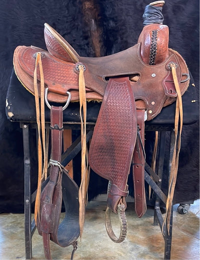 Used Box T Ranch Saddle, 15"