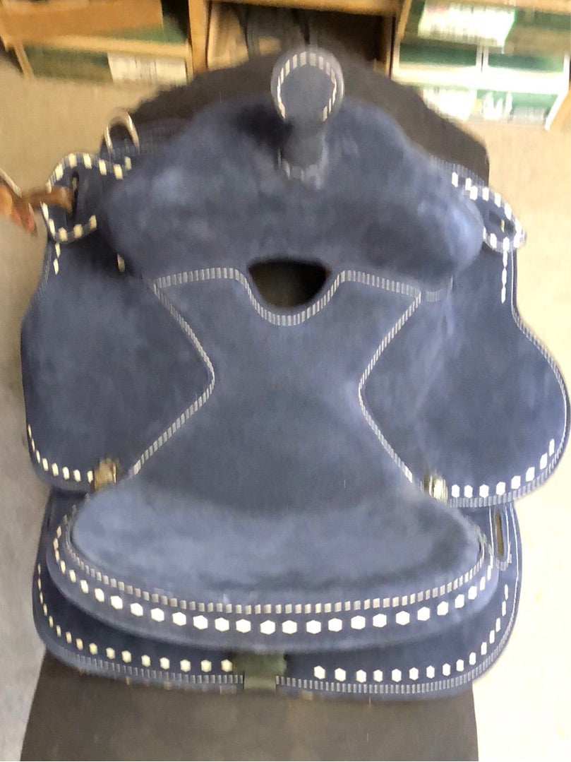 TCC Kids Barrel Saddle, Denim 12"