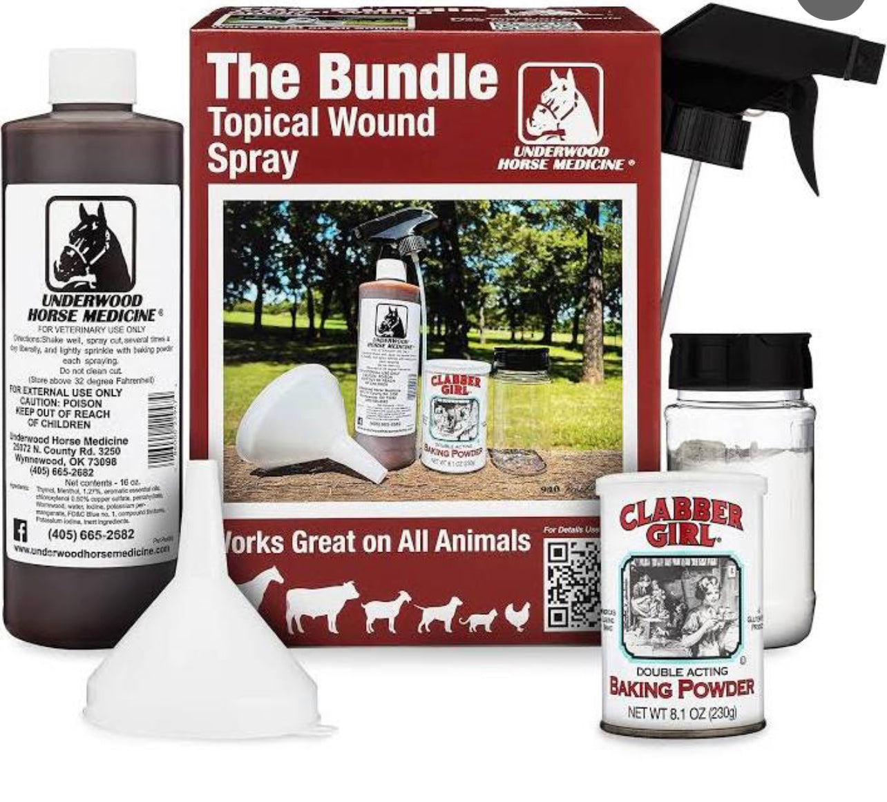 Underwood Horse Medicine Wound Spray Bundle