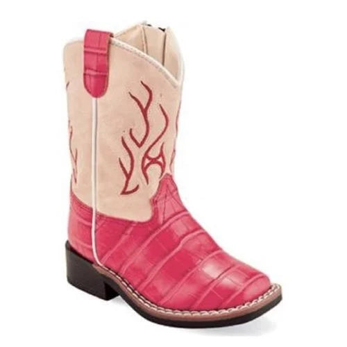 Old West Toddler Kid's Pink Cowgirl Boot