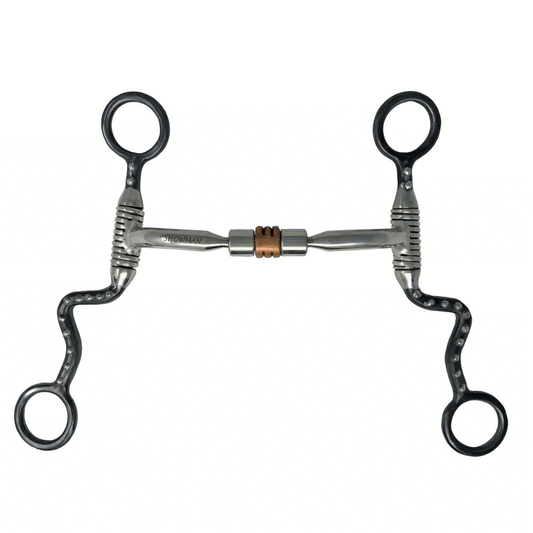 Stainless Steel Snaffle Bit with Copper Roller Center