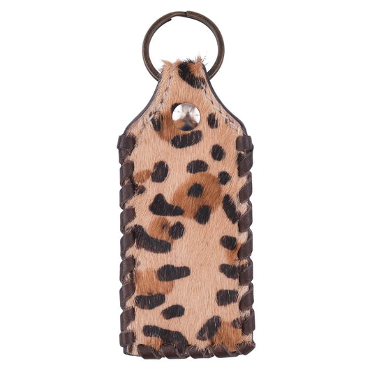 Circle Y Leopard Rectangle Key Chain