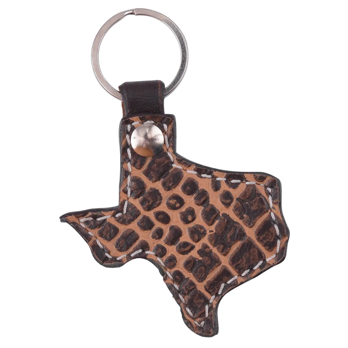 Circle Y Tan Gator Texas Key Chain