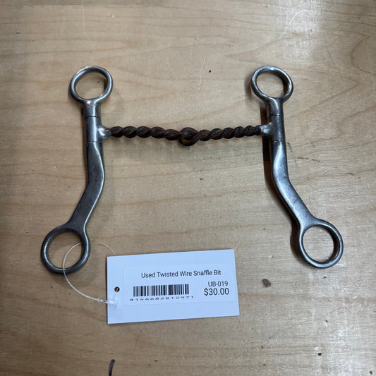 Used Twisted Wire Snaffle Bit