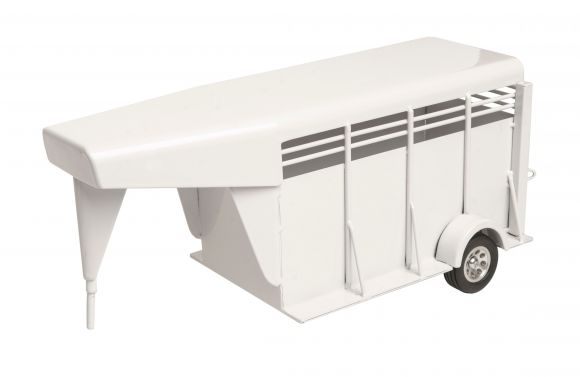 Little Buster White Gooseneck Stock Trailer