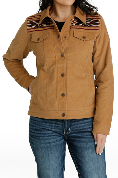 Cinch Women's Corduroy Brown Trucker Jacket