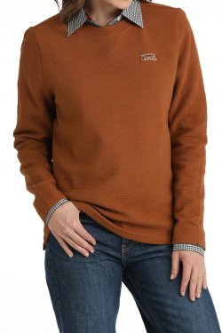 Cinch Women's Copper Textured Sweatshirt