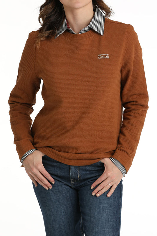 Cinch Women's Copper Textured Sweatshirt