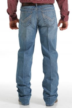 Cinch Men's Relaxed Fit Medium Stonewash Grant Jeans