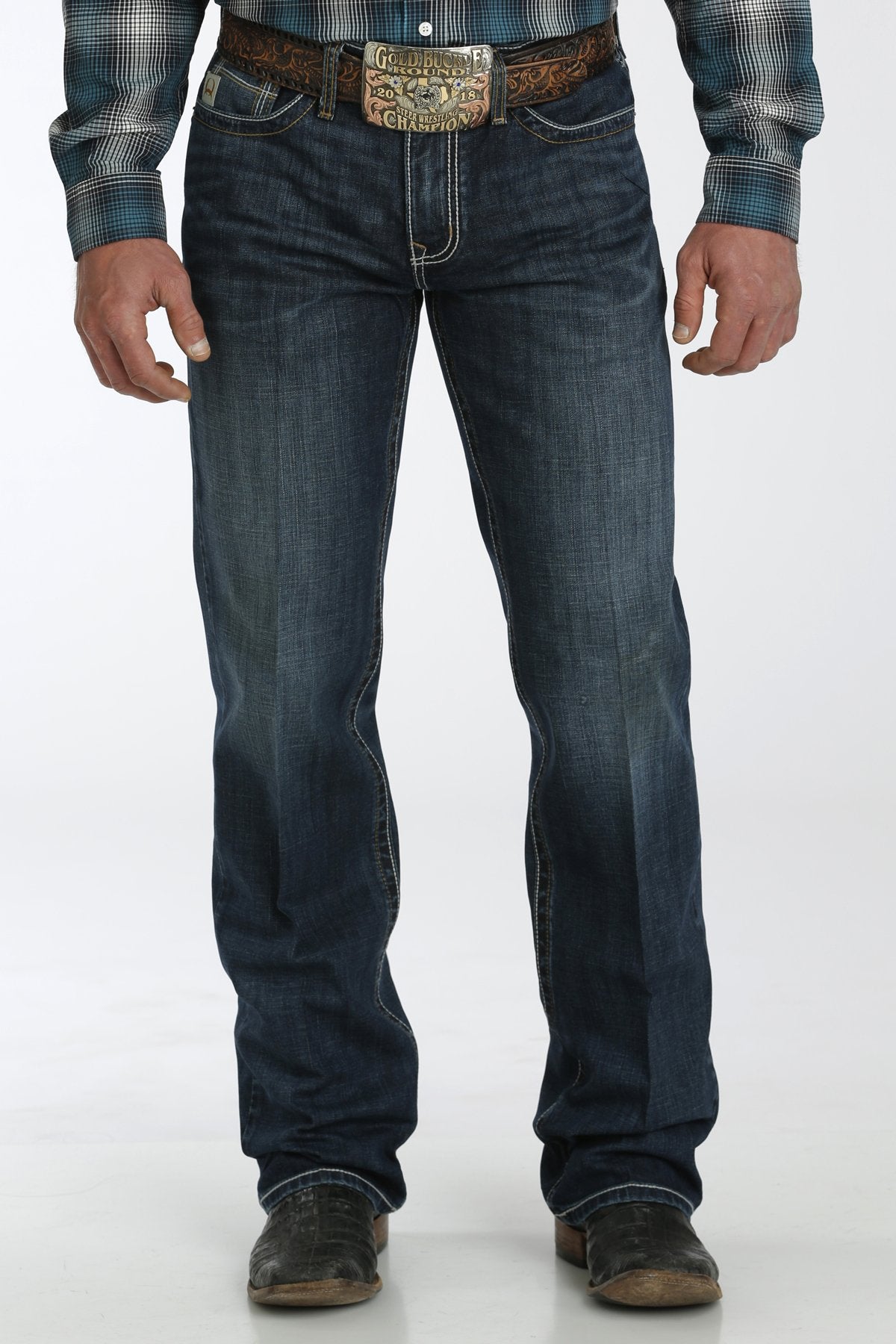 Cinch Men's Dark Stone Relaxed Fit Grant Jeans