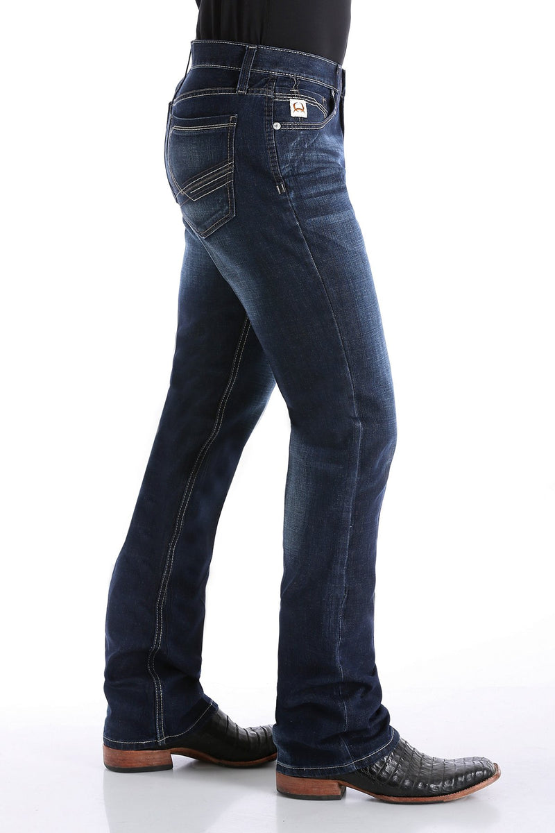 Cinch Men's Ian Stretch Slim Fit Dark Stonewash Jeans