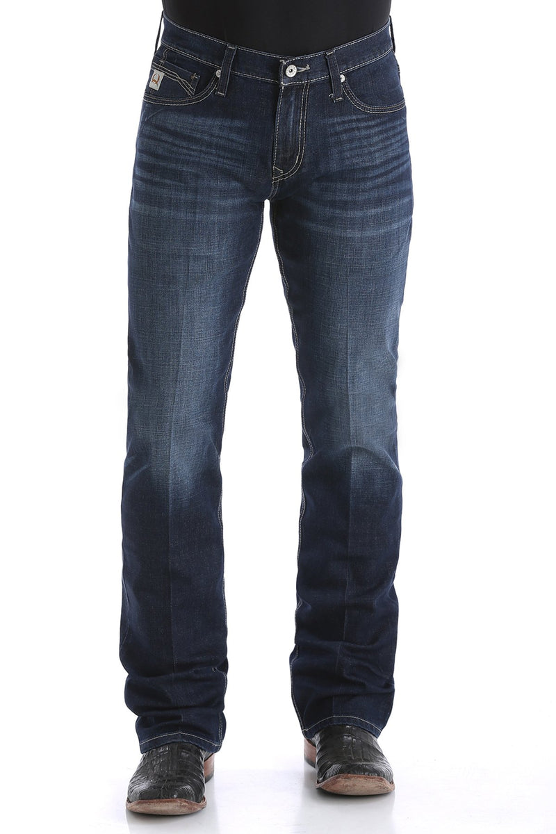Cinch Men's Ian Stretch Slim Fit Dark Stonewash Jeans
