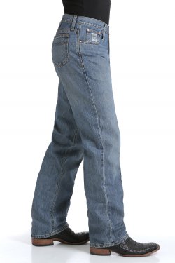 Cinch Men's Relaxed Fit White Label 003 Rigid Jeans-Medium Stone