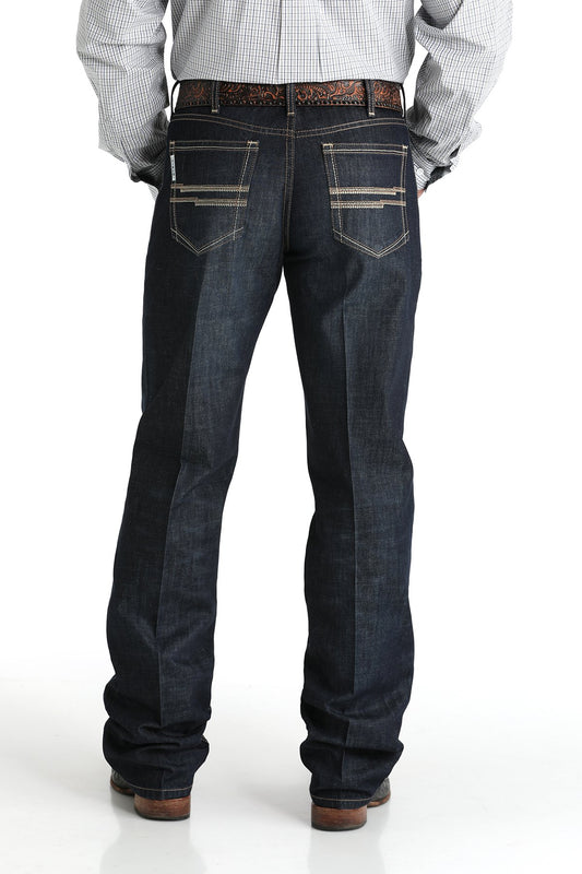 Cinch Men's Dark Stonewash Relaxed Fit White Label Jeans