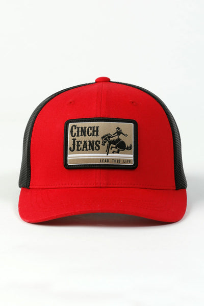 Cinch Men's Lead This Life Red Ball Cap