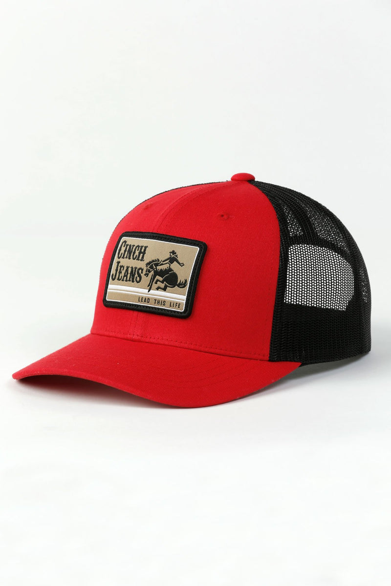 Cinch Men's Lead This Life Red Ball Cap