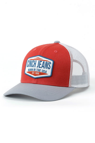 Cinch Men's Born in the USA Red Ball Cap