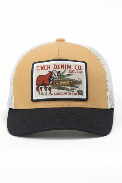 Cinch Men's Gold Denim Ball Cap