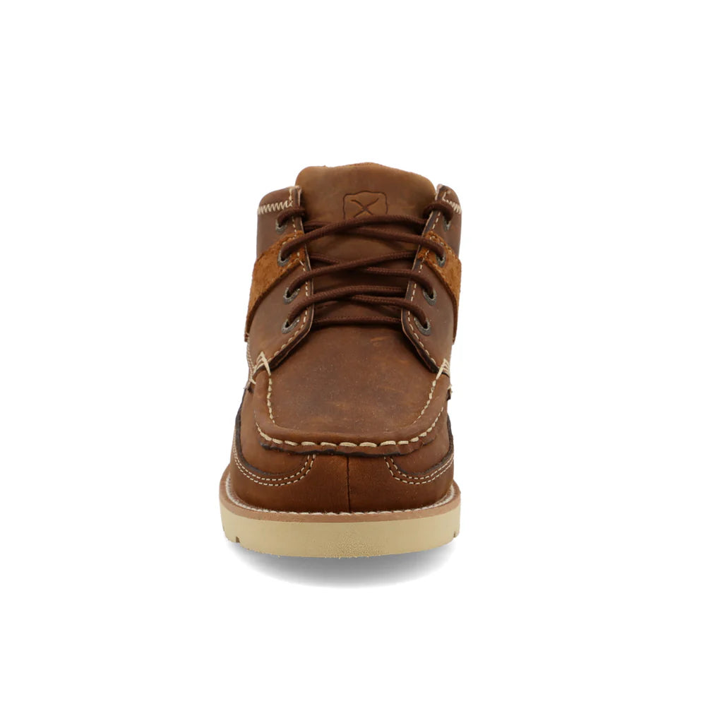 Twisted X Kid's Oiled Saddle Wedge Sole Boot