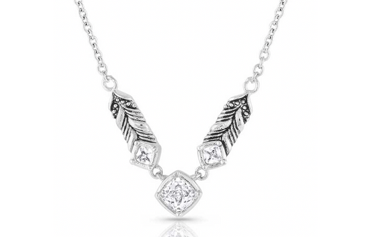 Montana Silversmiths Sparkling Wheat Crystal Necklace