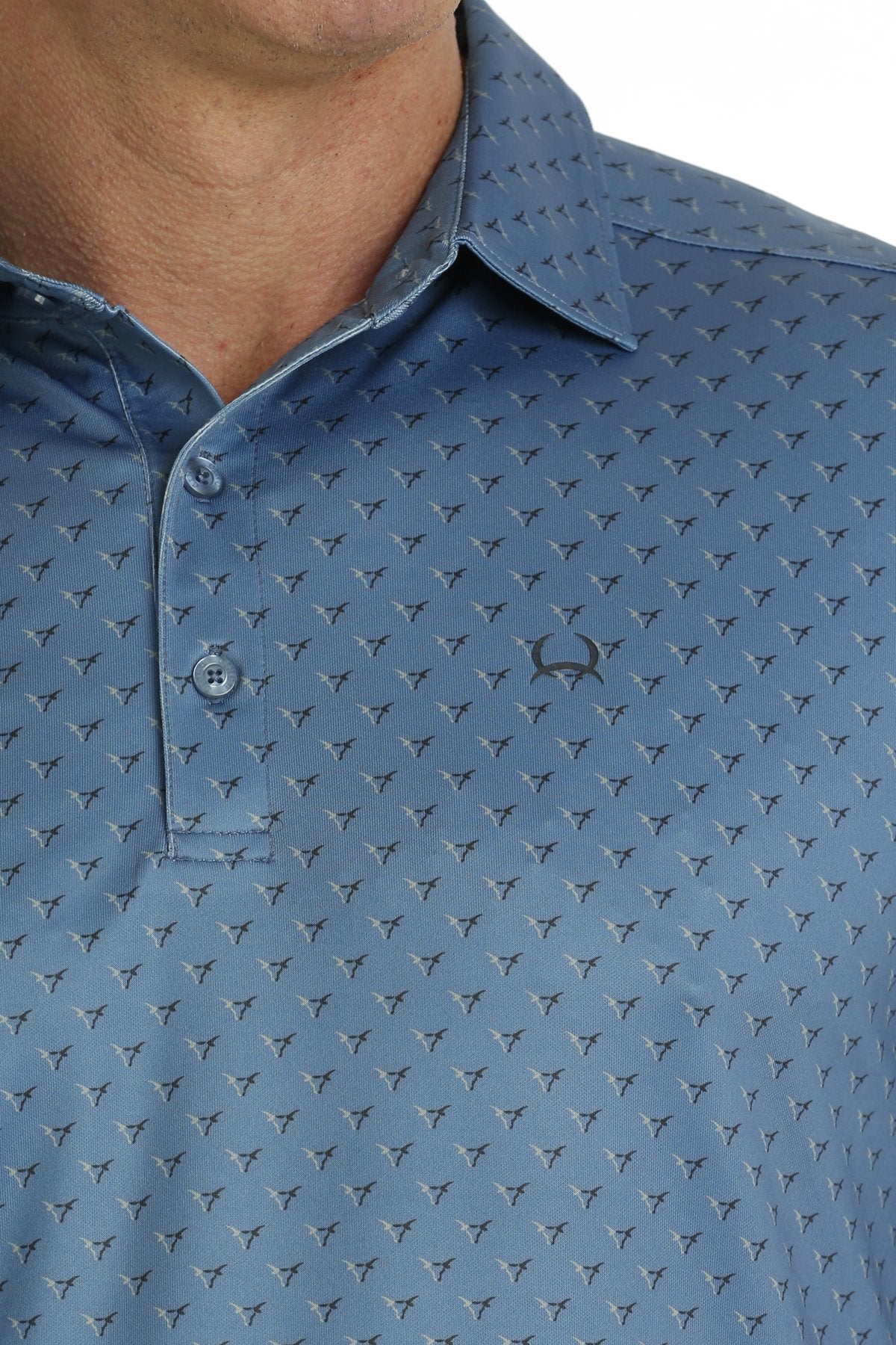 Cinch Men's Short Sleeve ArenaFlex Blue Polo Shirt