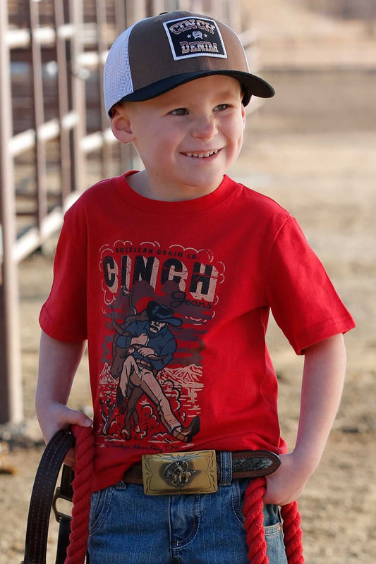 Cinch Infant/Toddler Red Steer Wrestling T-Shirt