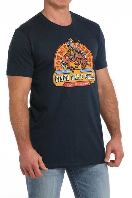 Cinch Men's Bar & Grill Navy T-Shirt