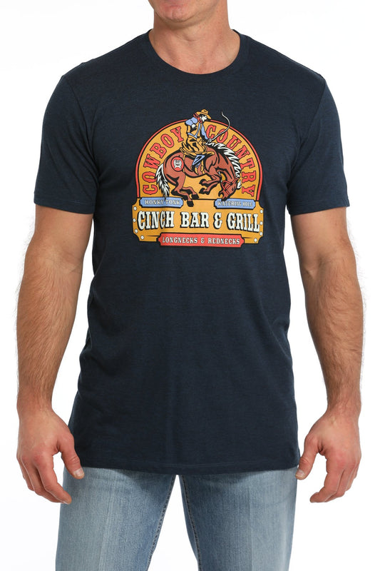 Cinch Men's Bar & Grill Navy T-Shirt