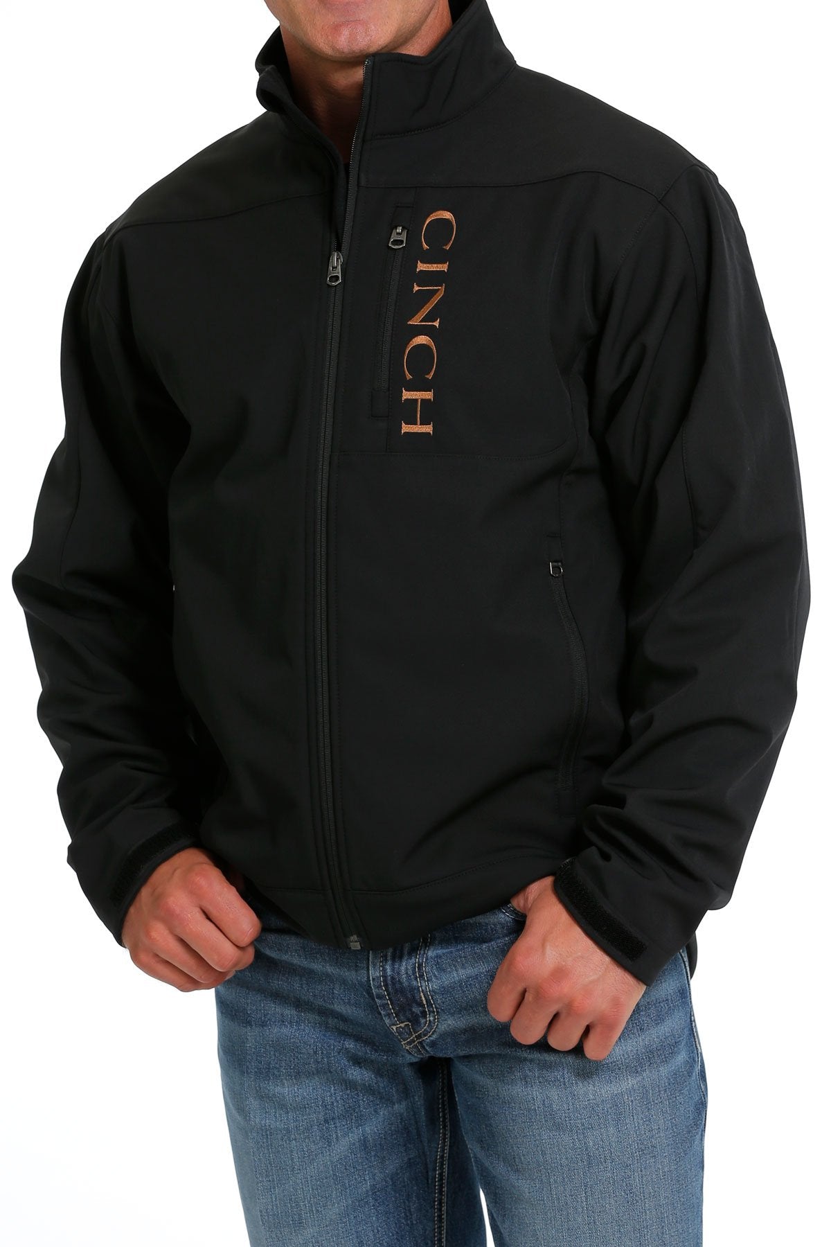 Cinch Men's Black Bonded Jacket w/Logo Embroidery