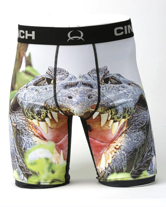 Cinch Men's 9" Crocodile Boxer Brief