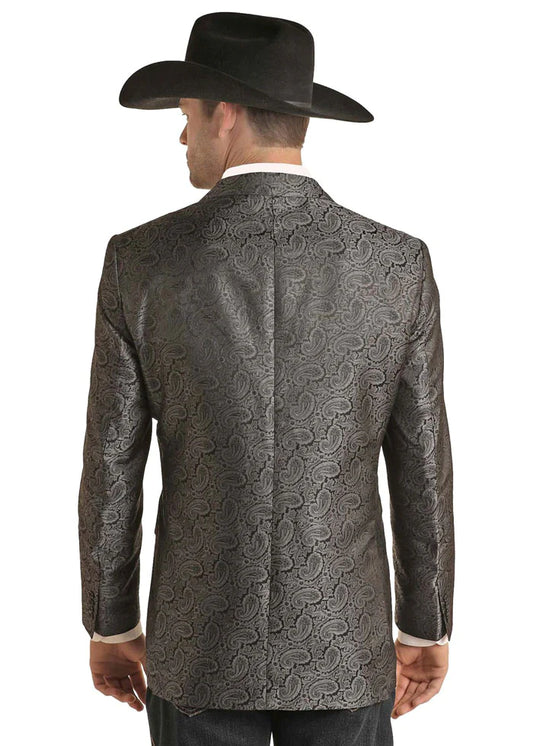 Rock & Roll Jacquard Black Sports Coat