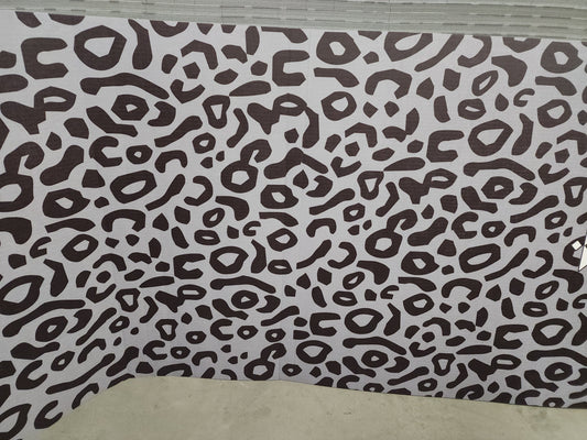 5X10 Black on Grey Leopard Stall Mat -NEW