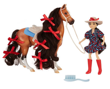 Breyer Nora & Boots-Western Rider and Bay Pony