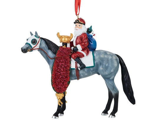 Breyer 2026 Santa Ornament - Off to the Races
