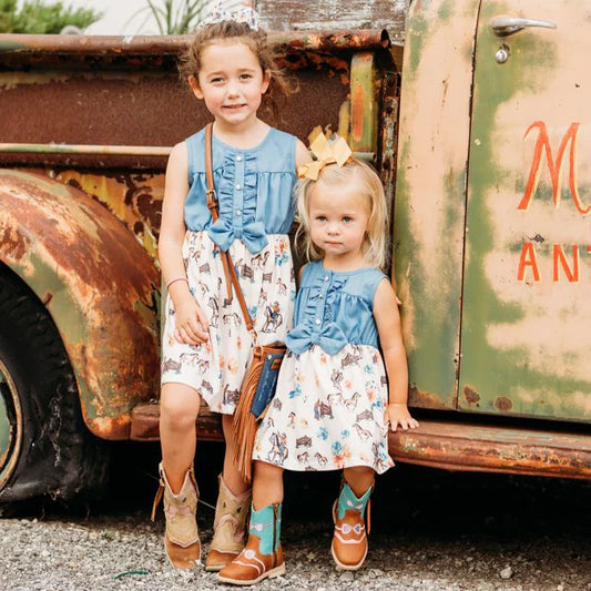 Shea Baby Toddler Girl's Ranch Hand Denim Dress