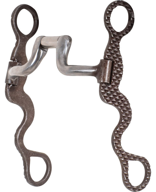Classic Equine Rasp Design 8" Square Hinge Port Bit