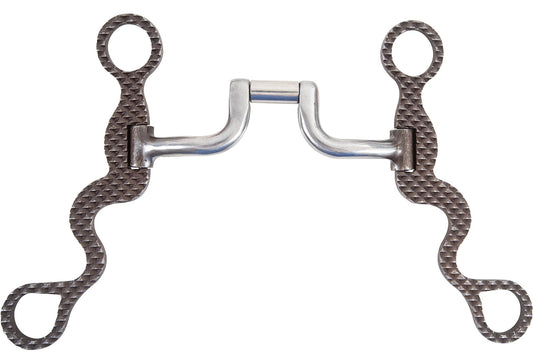 Classic Equine Rasp Design 8" Square Hinge Port Bit