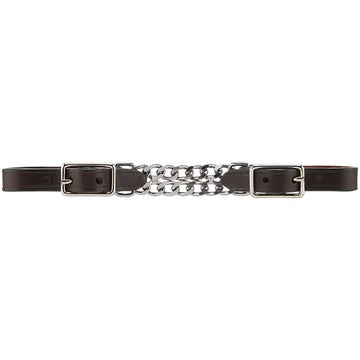 Berlin Customer Leather Dark Oil Double Chain Curb Strap