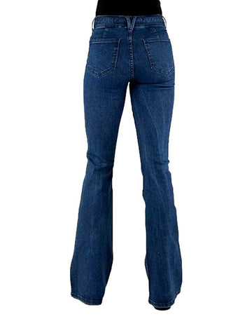 Stetson Women’s Tie Blue Flare Jeans